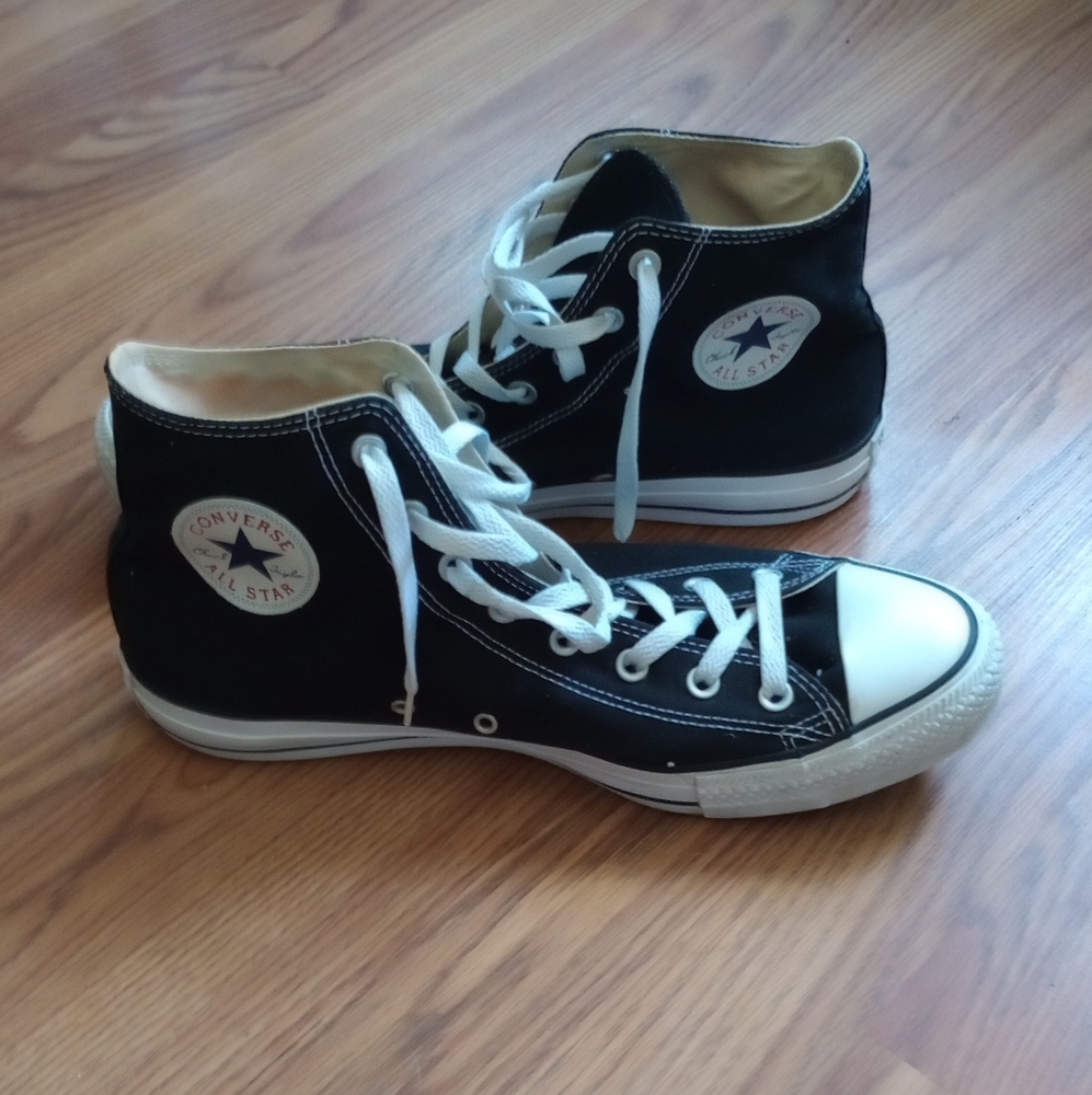 Men's 12 Converse Black and White All Star  High-Tops